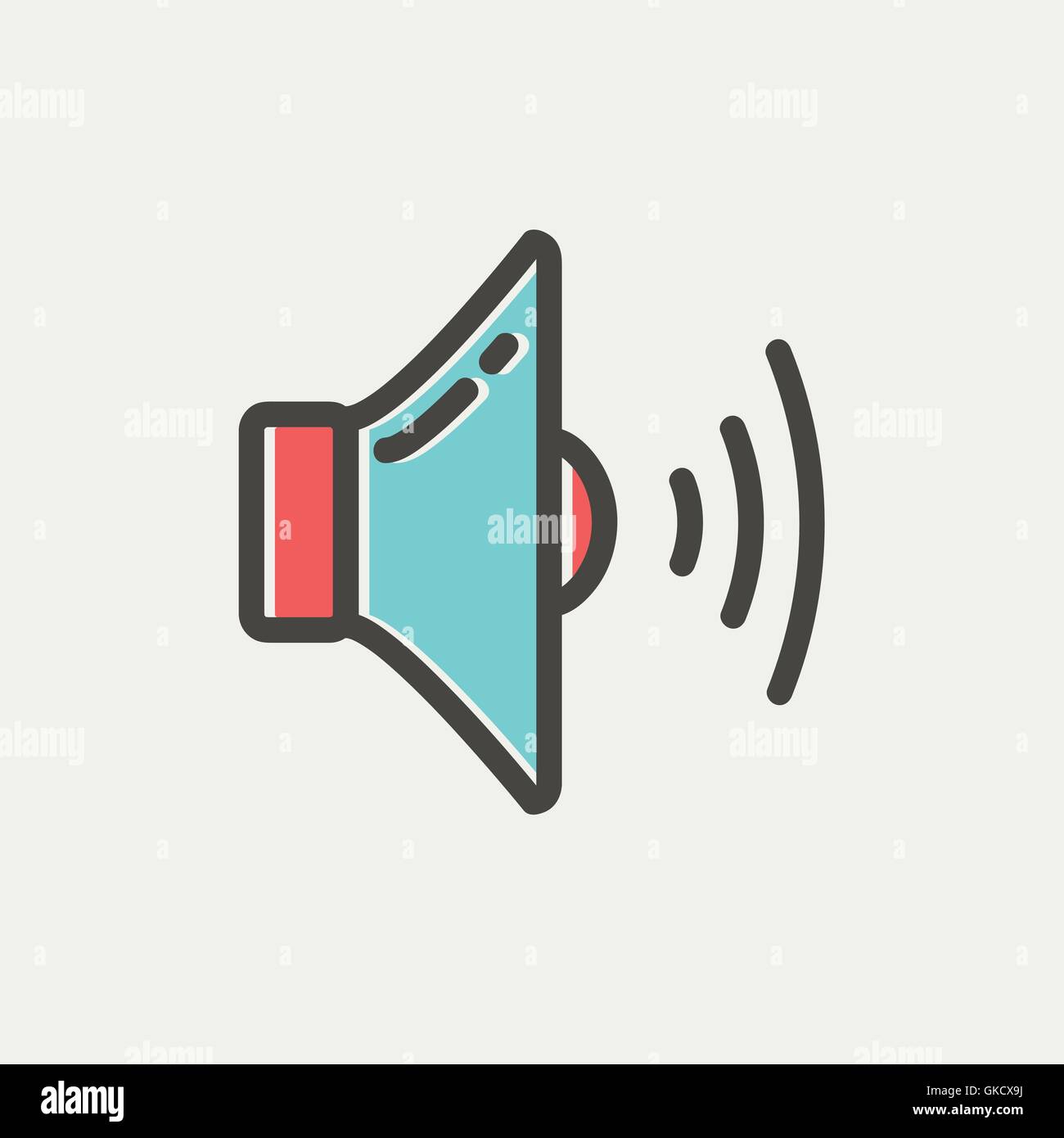 Loudspeaker thin line icon Stock Vector Image & Art - Alamy