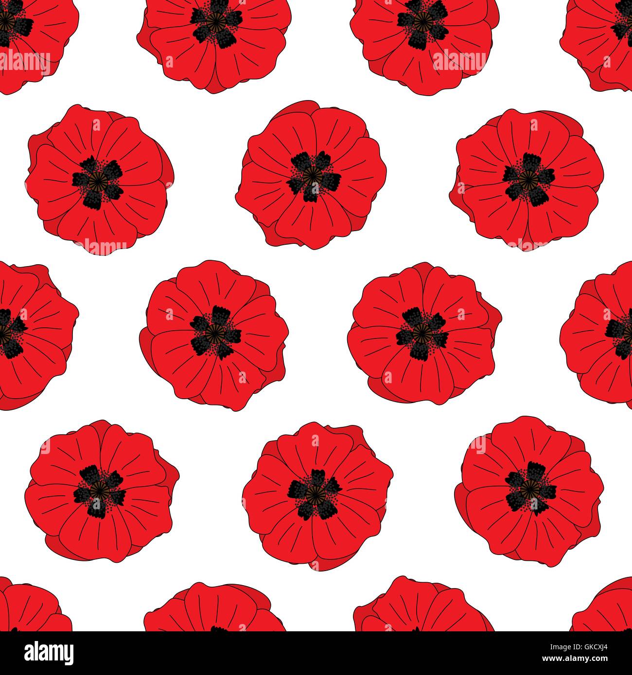 Poppy detail Stock Vector Images - Alamy