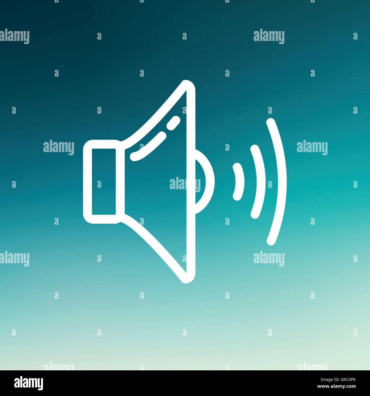 Loudspeaker thin line icon Stock Vector Image & Art - Alamy