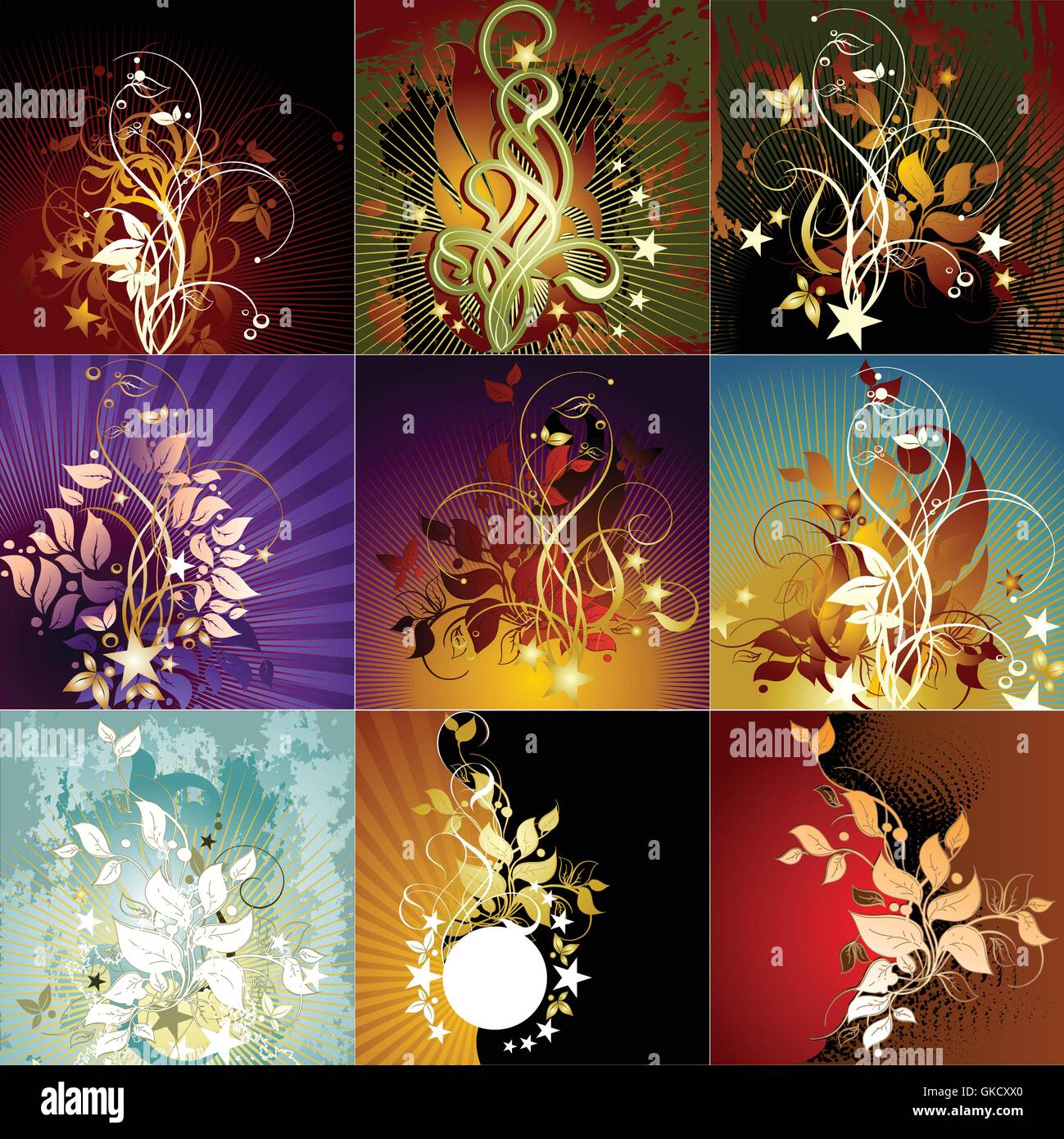 set of floral frames Stock Vector Image & Art - Alamy
