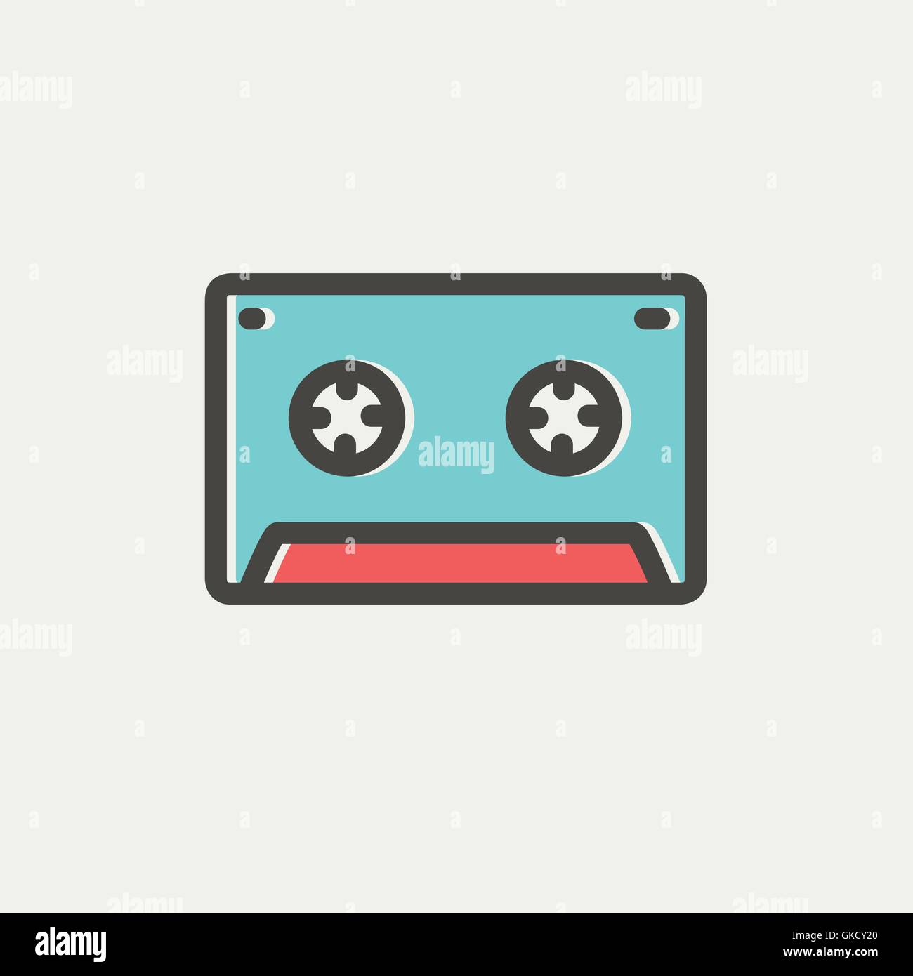 Cassette tape thin line icon Stock Vector Image & Art - Alamy