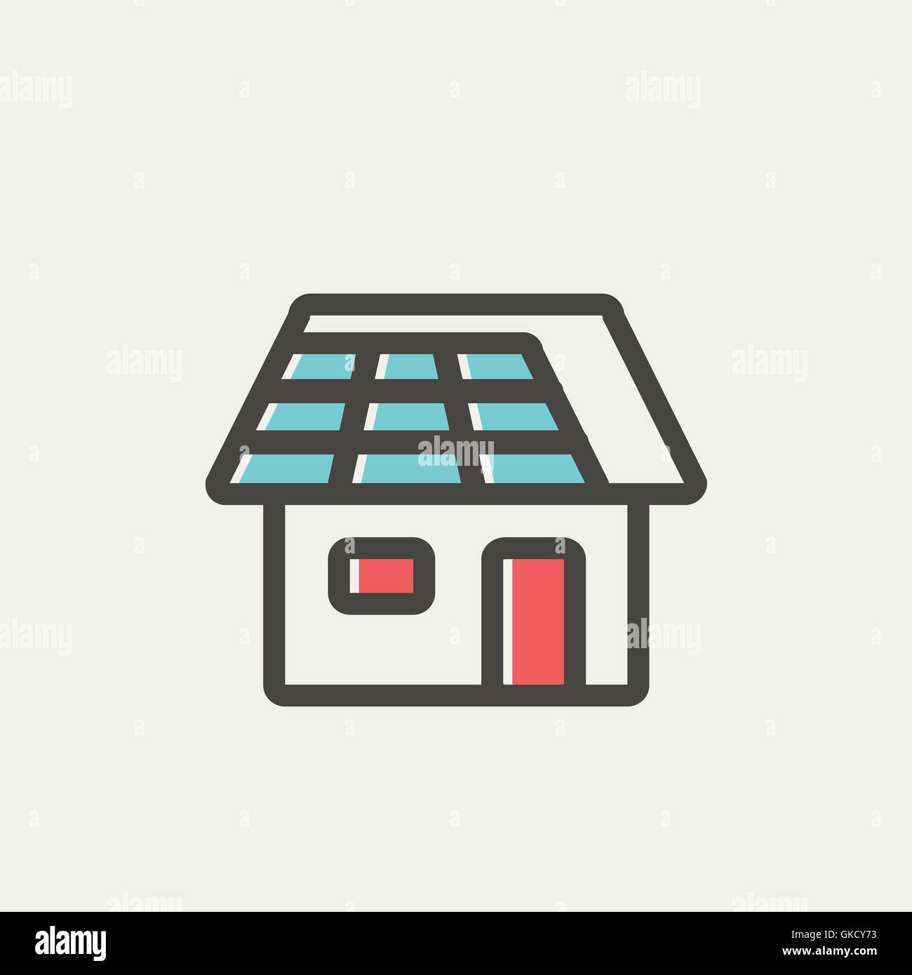 House thin line icon Stock Vector Image & Art - Alamy