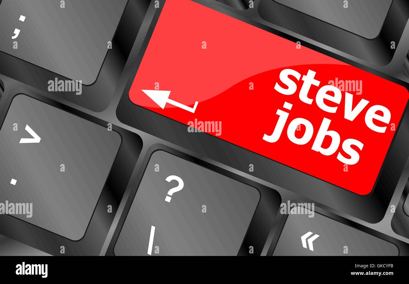 Steve Jobs button on keyboard - life concept vector Stock Vector Image &amp; Art - Alamy
