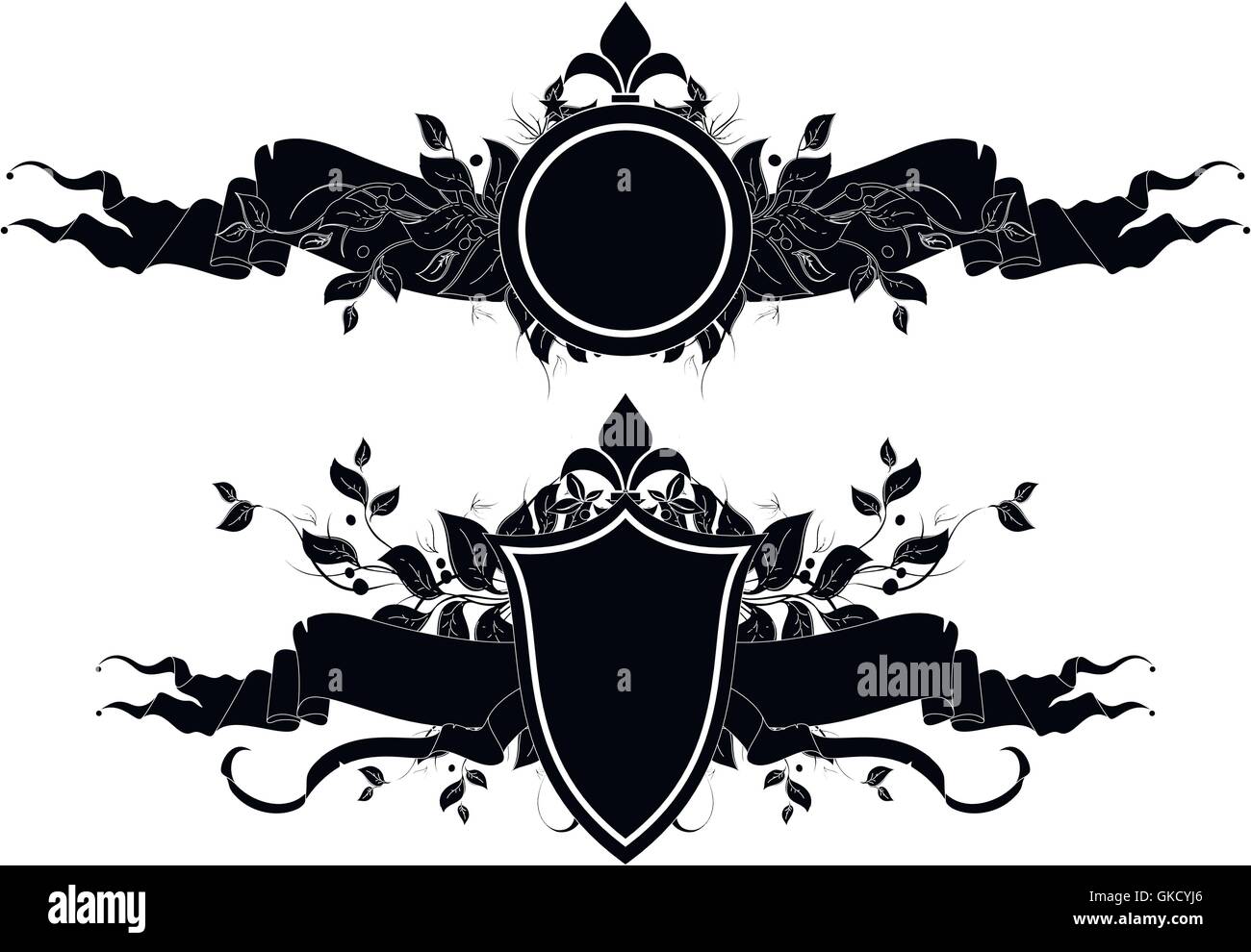 Old shields Stock Vector Images - Alamy
