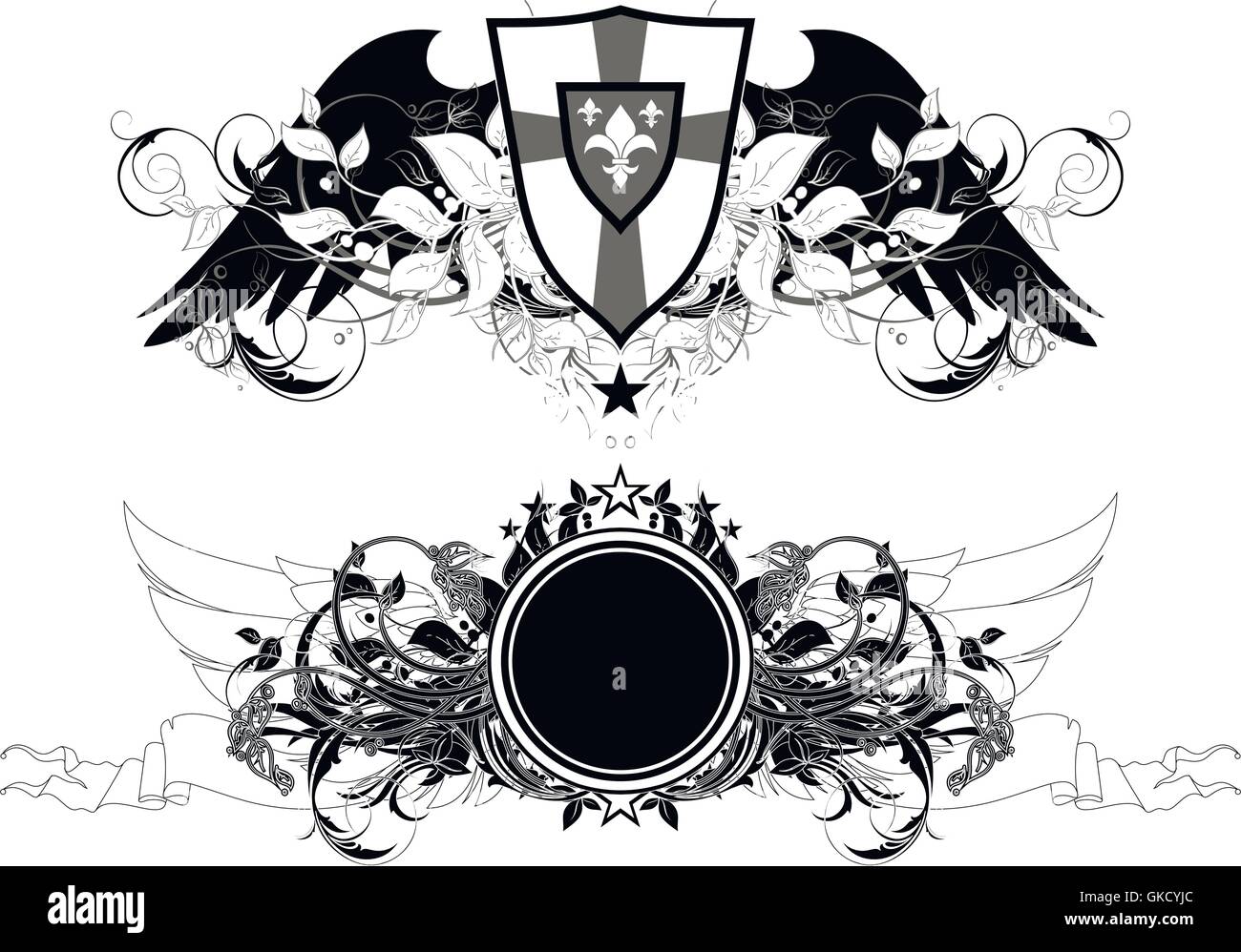 set of ornamental shields Stock Vector Image & Art - Alamy