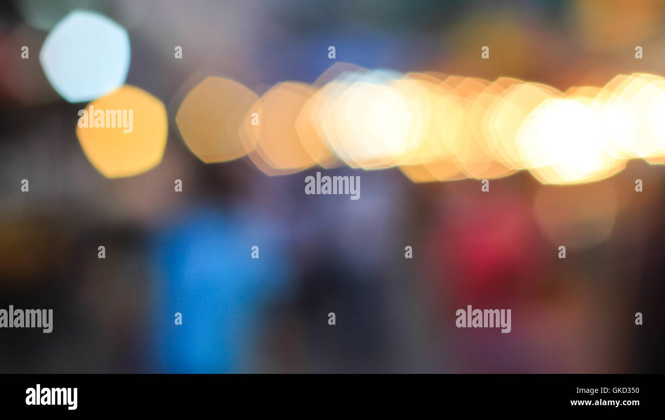 blur background with bokeh image in Thailand Festival Stock Photo