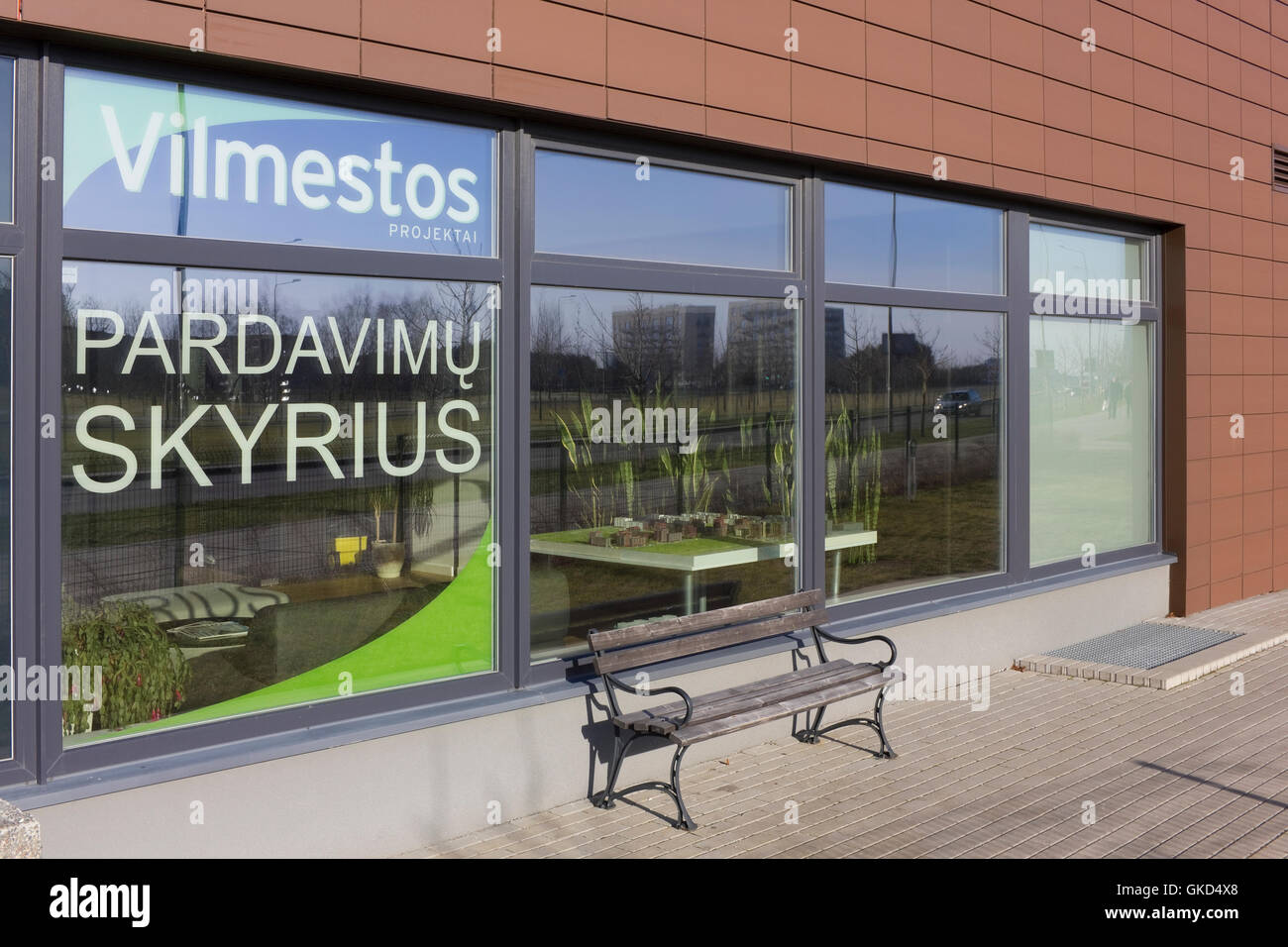 VILNIUS, LITHUANIA FEBRUARY 07, 2016 Office on sales of new real