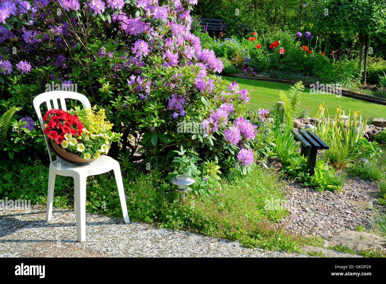beautiful place in the garden Stock Photo
