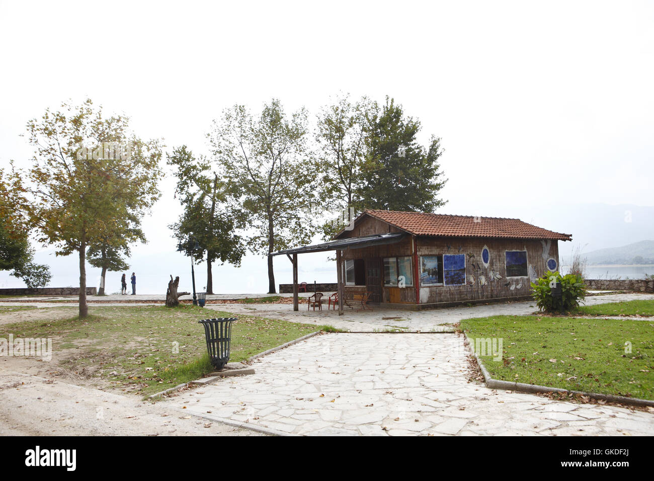 Tourist information centre / point at Lake Kerkini, Kerkini, Greece Stock Photo
