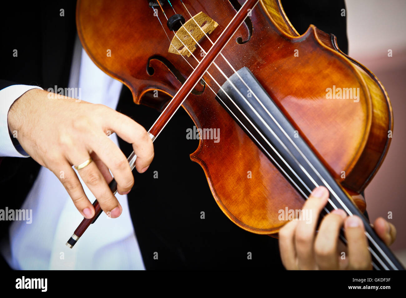 music strings violin Stock Photo