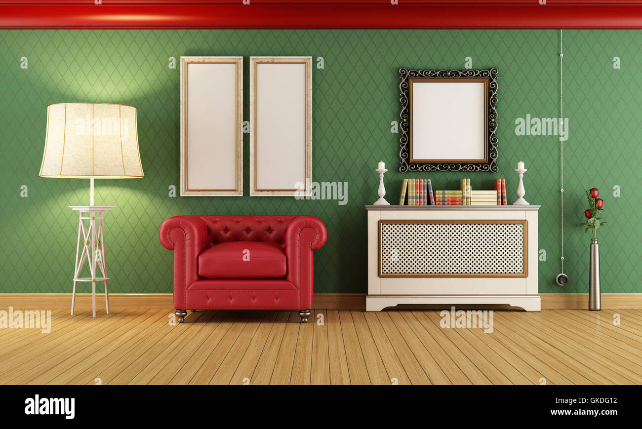 armchair interior vintage Stock Photo - Alamy