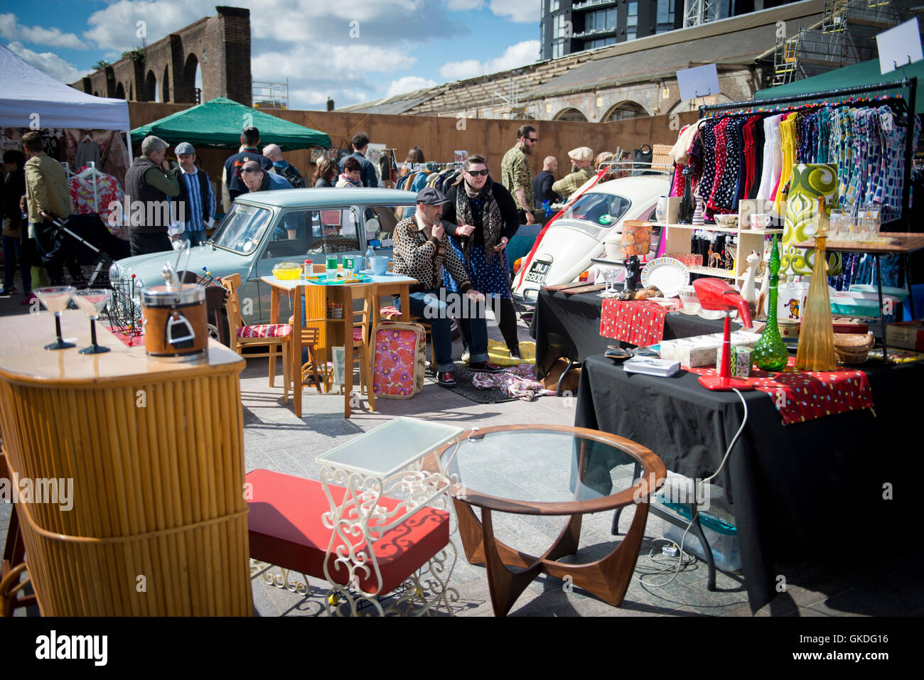 The Classic Car Boot Sale, Kings Cross, London 17/04/2016 Stock Photo