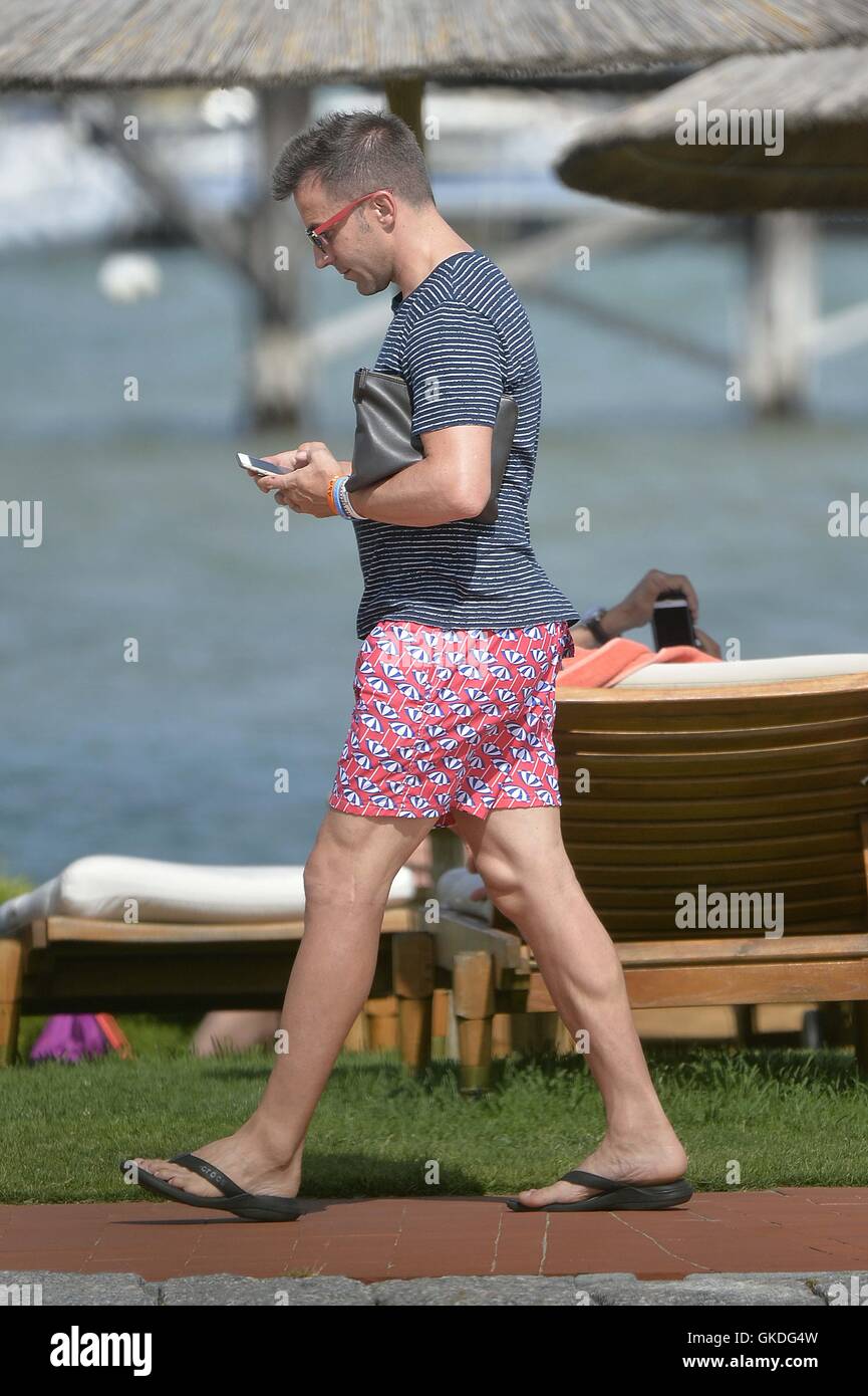 Italian former professional footballer Alessandro Del Piero spends the