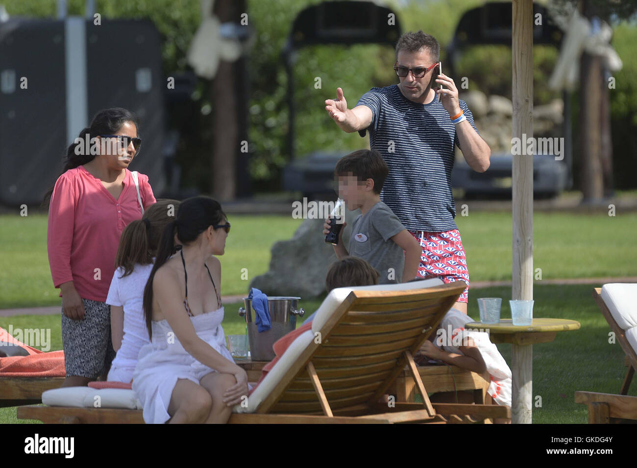 Alessandro Del Piero Sasha Del Piero Italian former professional footballer Alessandro Del Piero spends the day  on the beach with his family in Porto Cervo, Italy. Featuring: Alessandro  Del Piero, Sonia Amoruso, Tobias Del Piero, Sasha Del Piero,