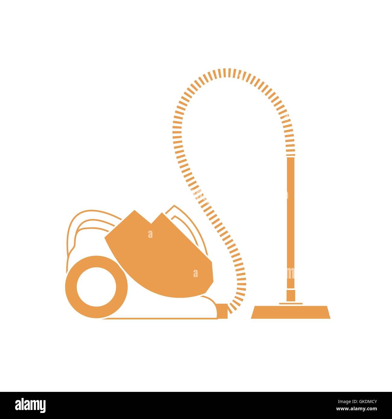 Stylized icon of a colored vacuum cleaner on a white background Stock ...