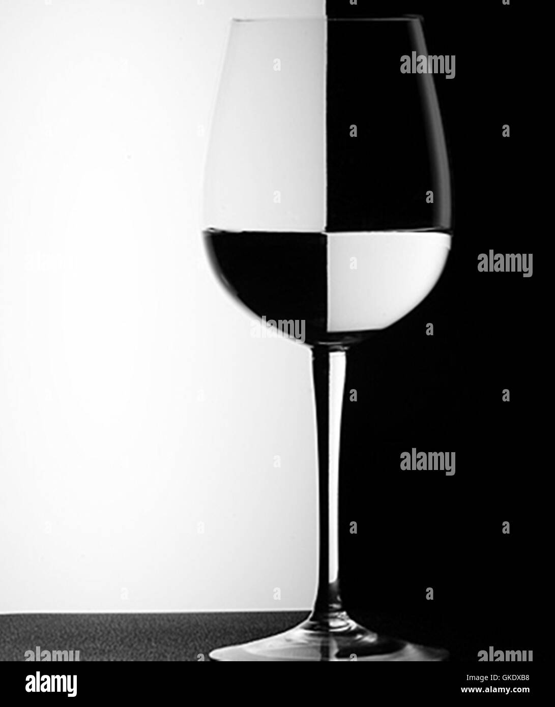 black white glass Stock Photo