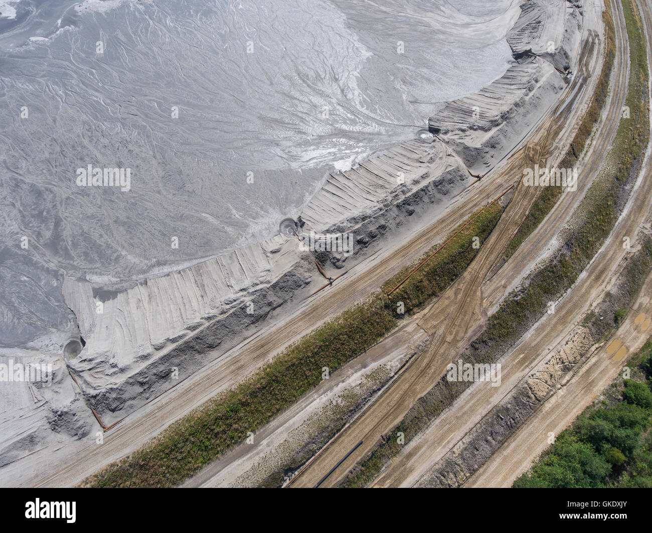 Degraded landscape minerals mine in south of Poland. Destroyed land