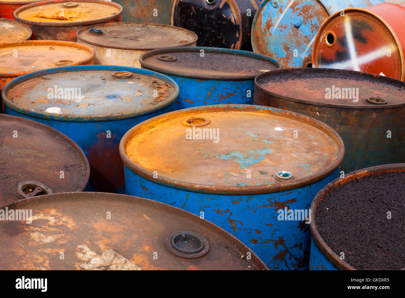 Oil barrels Stock Photo