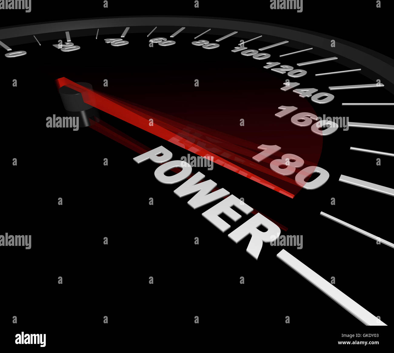 Power Speedometer to the Max Stock Photo Alamy