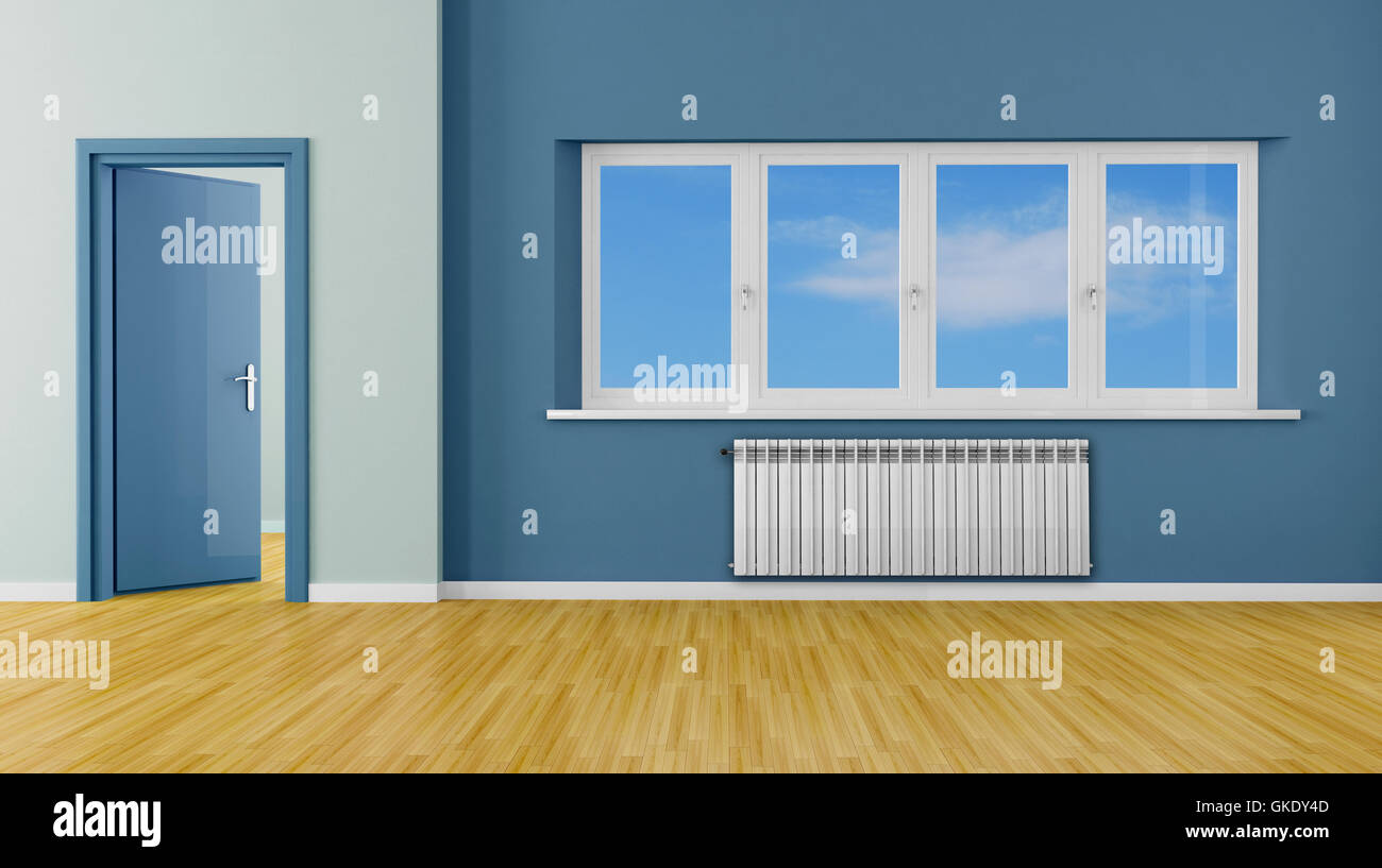 blue interior door Stock Photo - Alamy