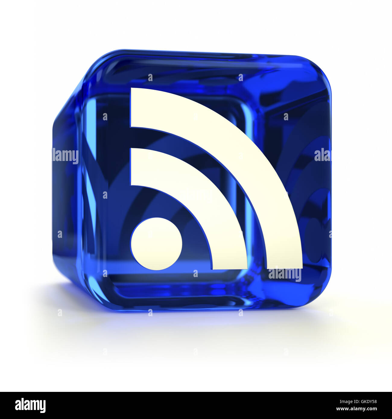 Blue RSS Icon Stock Photo