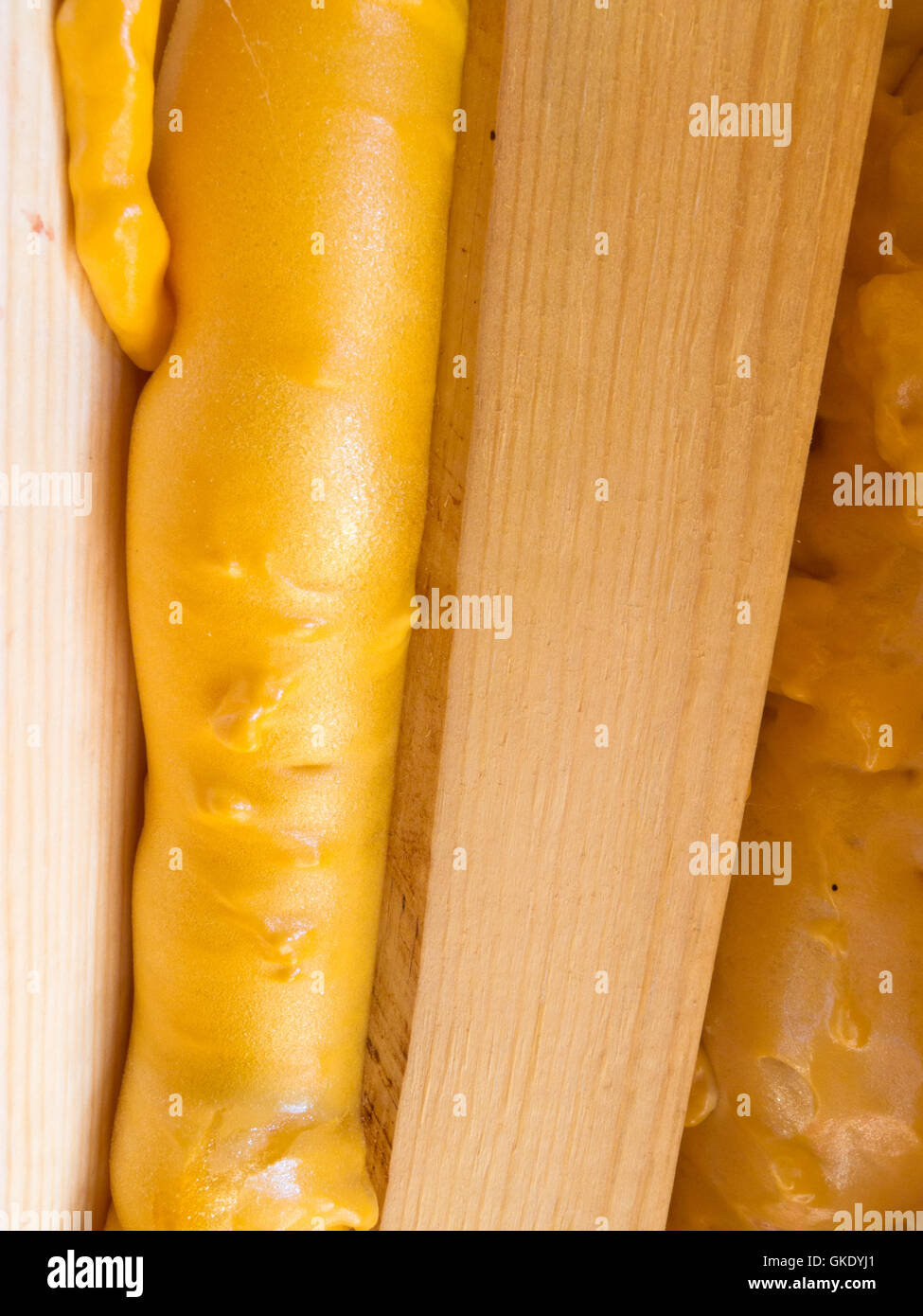 Closeup of Polyurethane Foam filling Gap Stock Photo Alamy