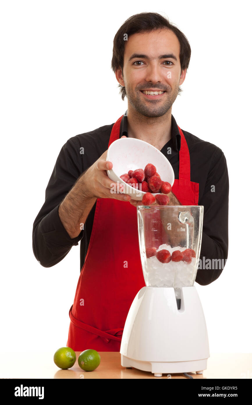 chef pour blender Stock Photo - Alamy