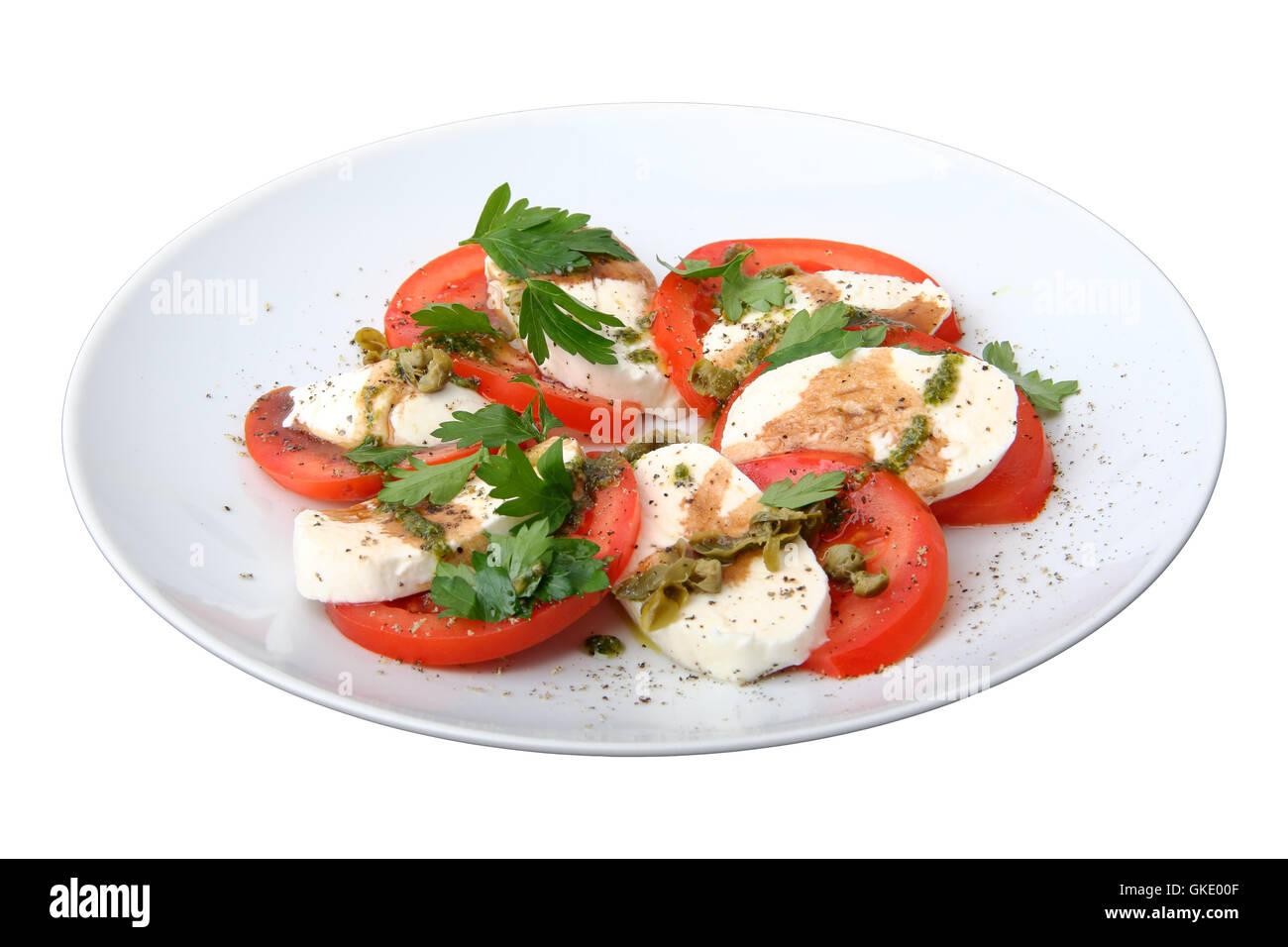 Mozzarella with tomato Stock Photo - Alamy
