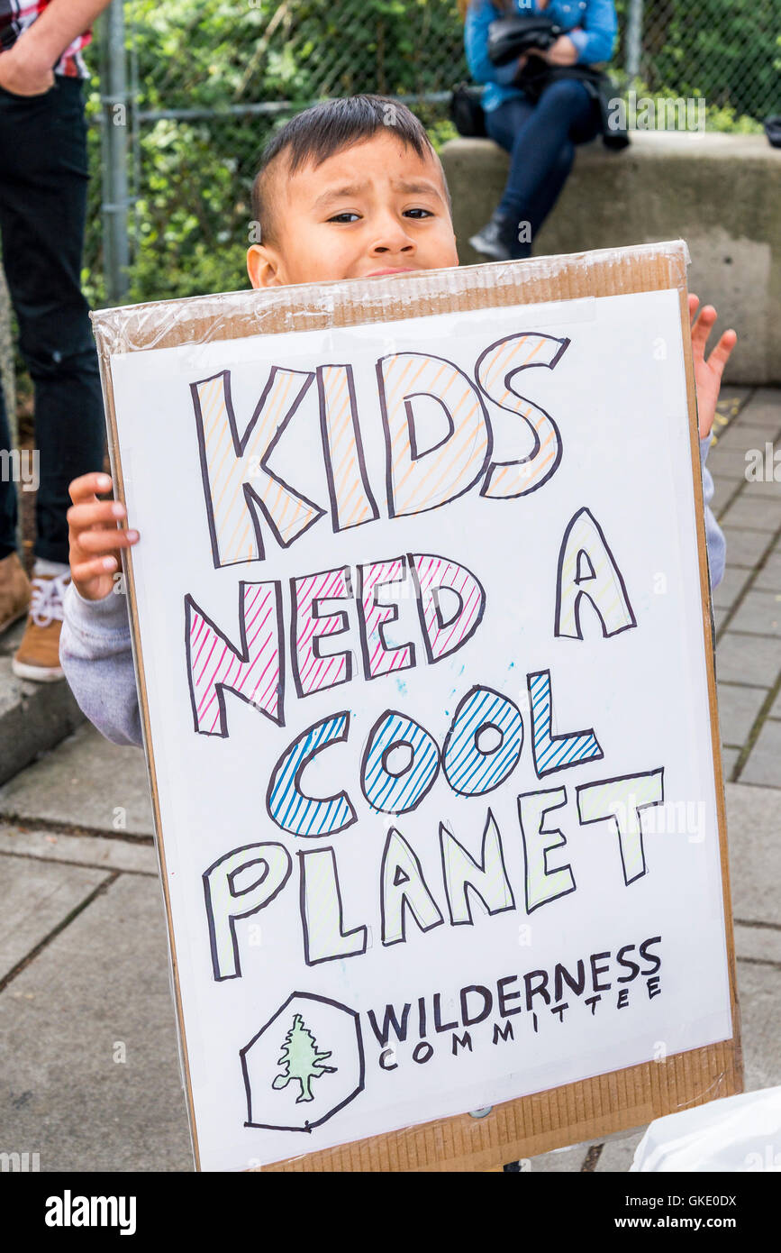 Vancouver Earth Day Parade, organised by Youth for Climate Justice Now, Vancouver, British Columbia, Canada, Stock Photo