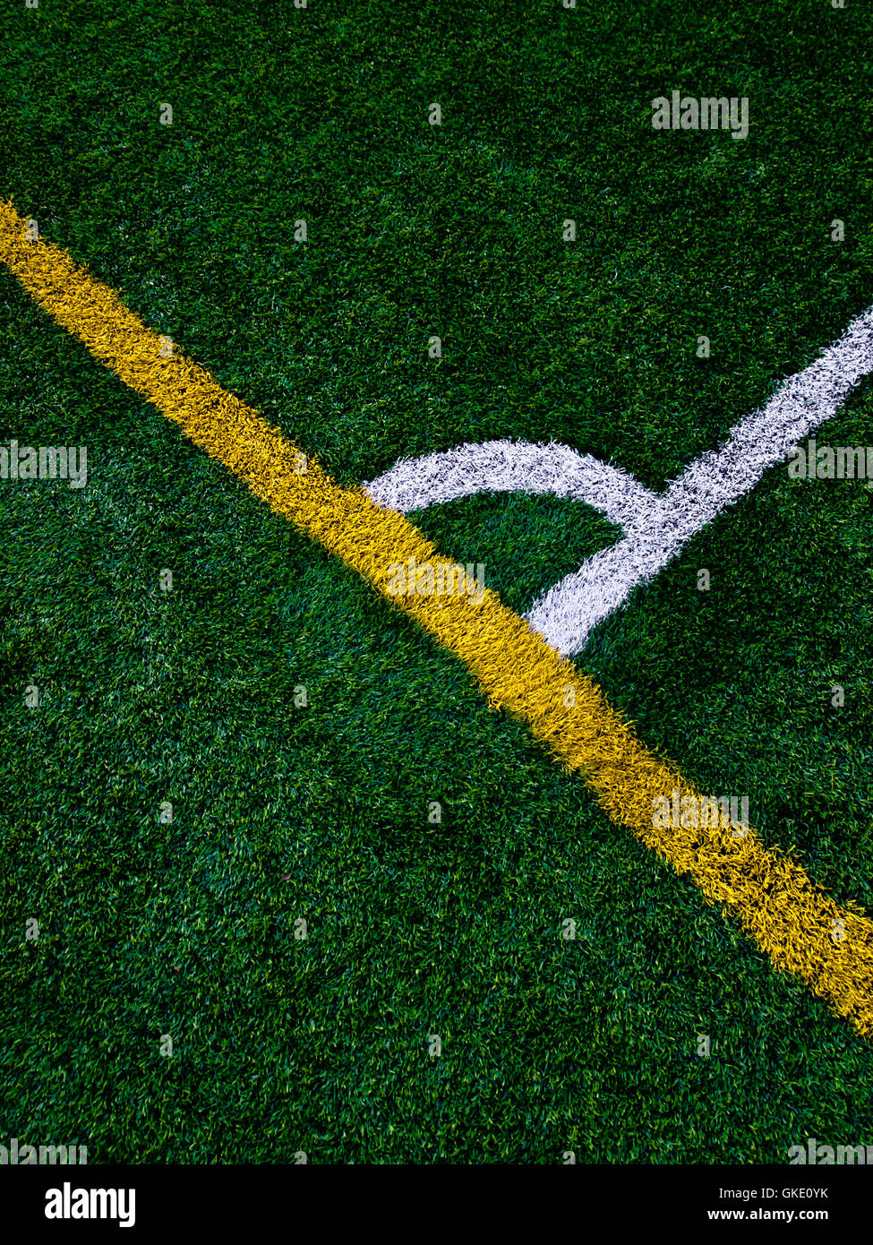 Line on astroturf Stock Photo Alamy