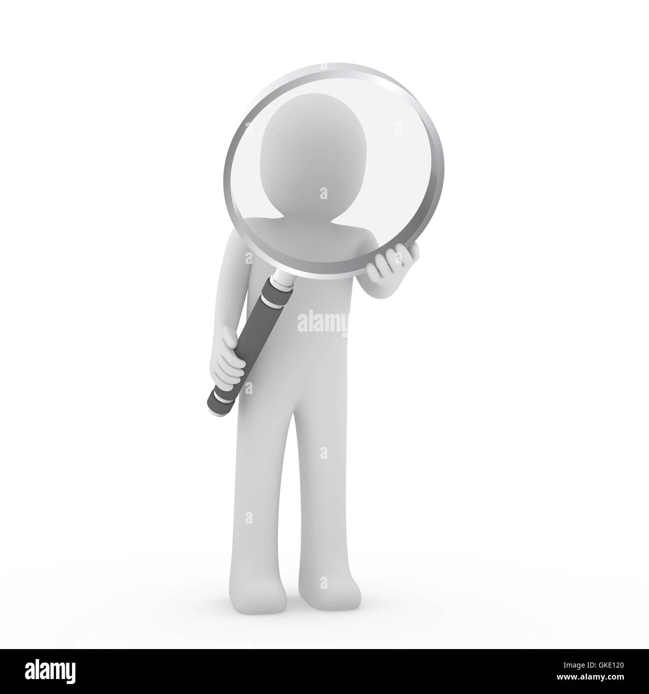 3d Man Human Glass Lens Loupe Search Optical Cut Out Stock Images Pictures Alamy