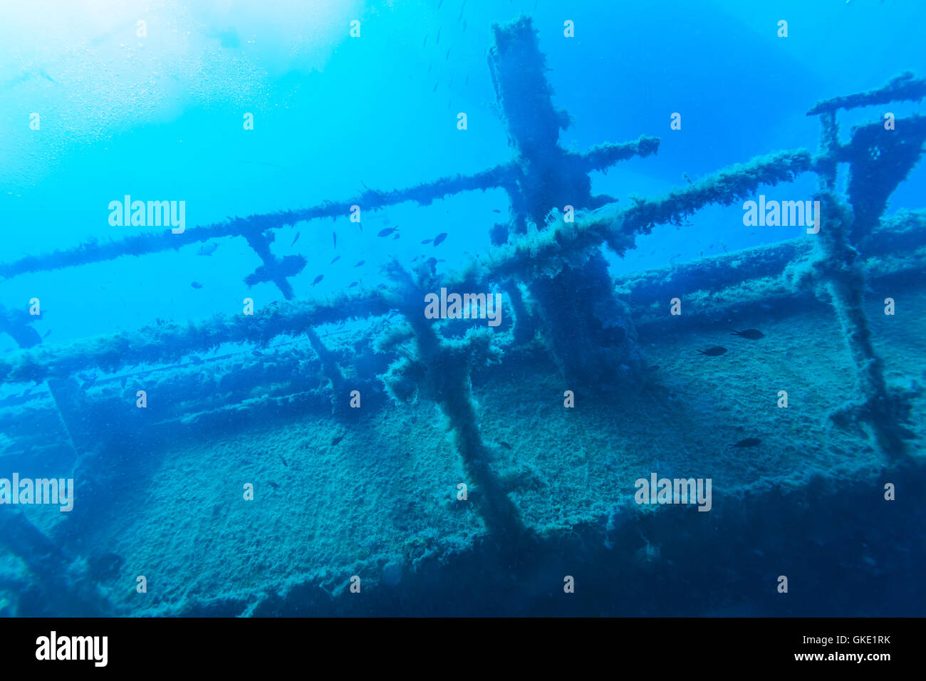 Zenobia ship wreck near Paphos, Cyprus Stock Photo