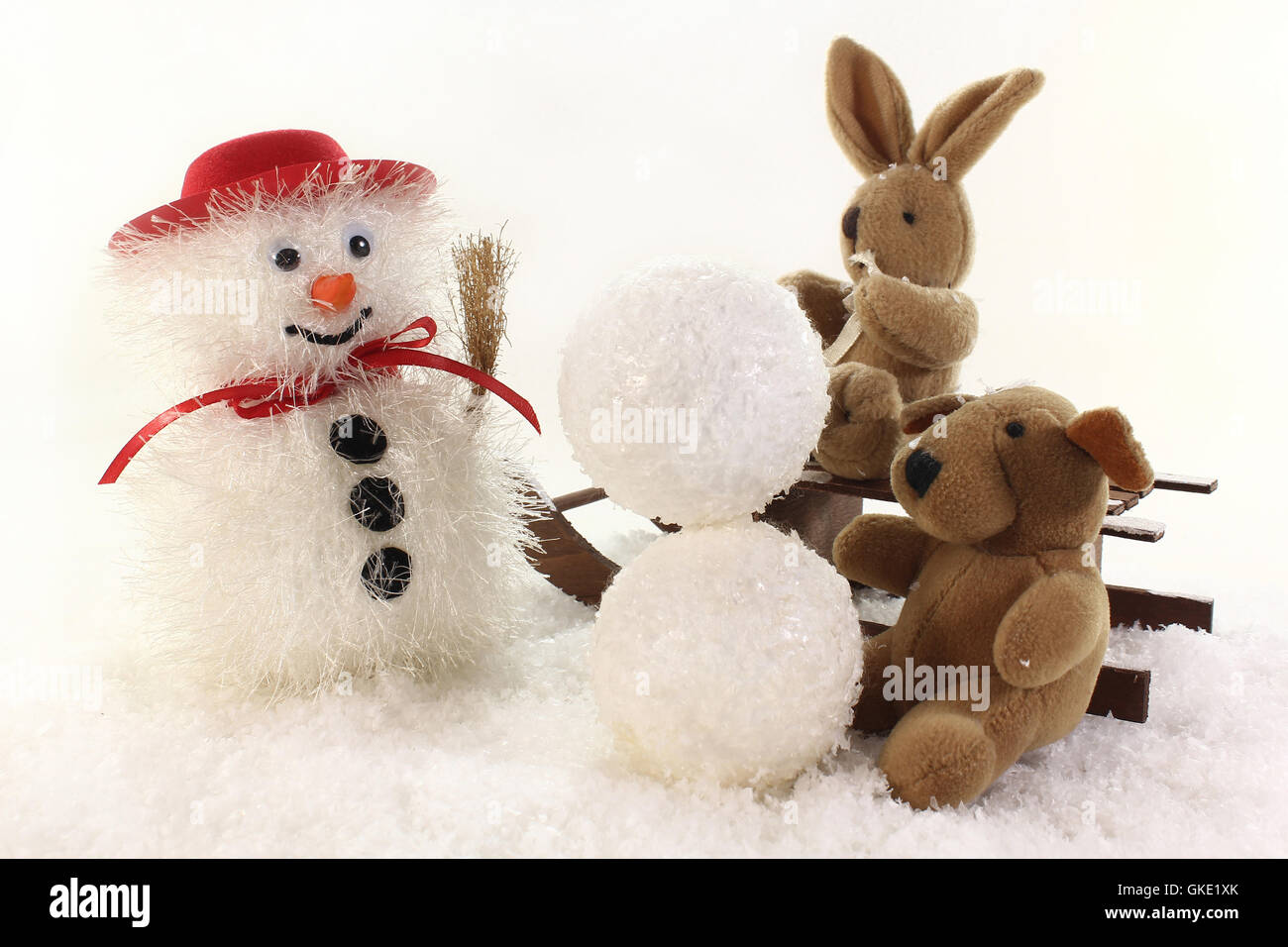 Build a snowman Stock Photo