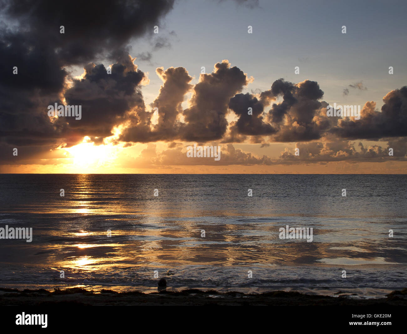 Beach sunrise Stock Photo