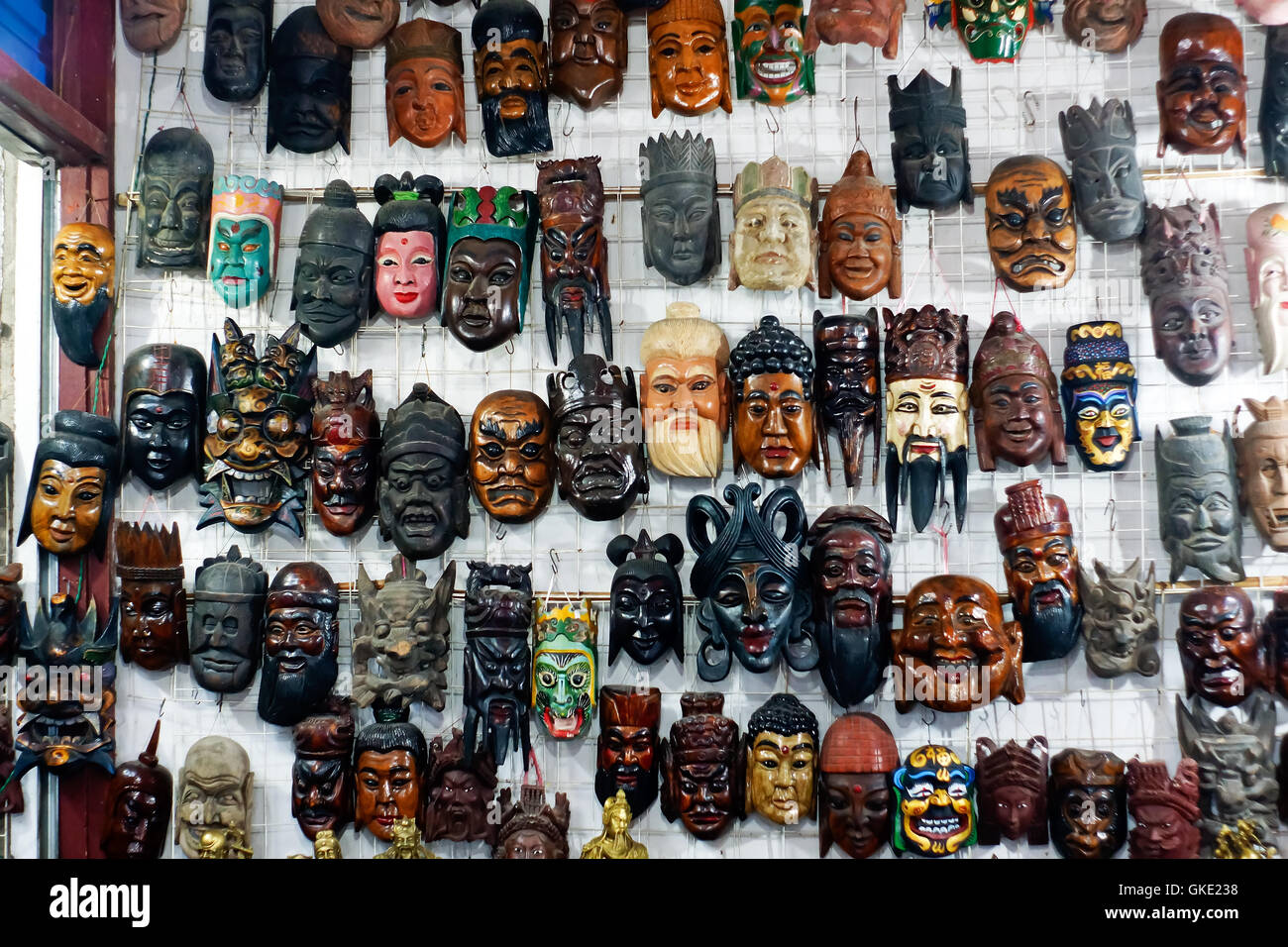 Chinese Masks was taken in Foreigners Street, Yangshuo, Guangxi China Stock Photo Alamy