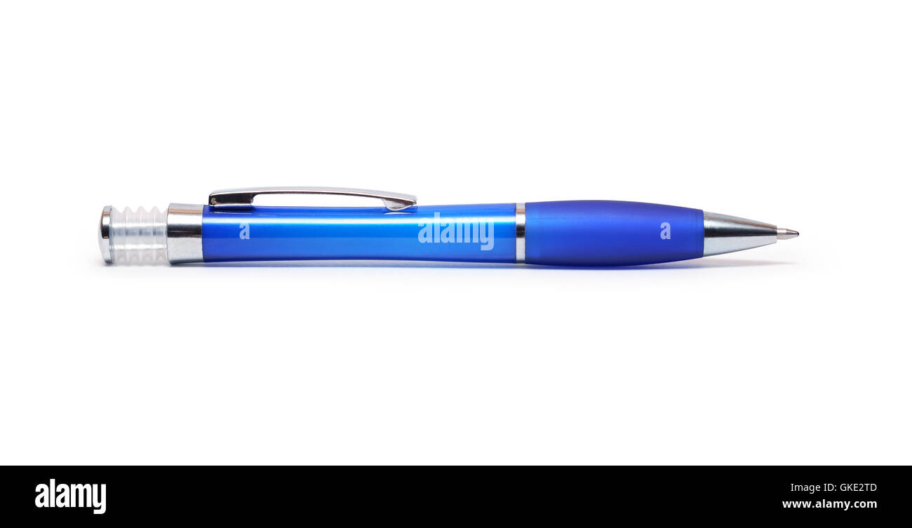 Blue Ballpoint Pen Stock Photo Alamy
