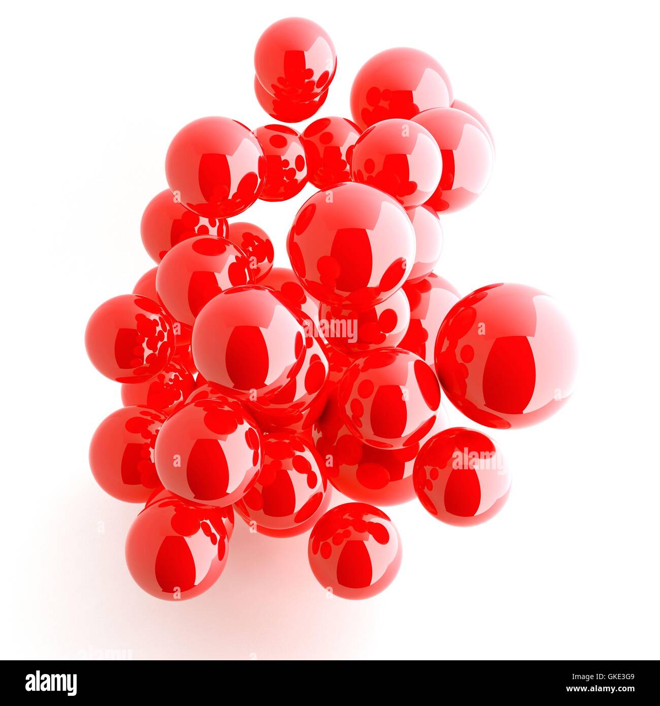 red shiny balls Stock Photo