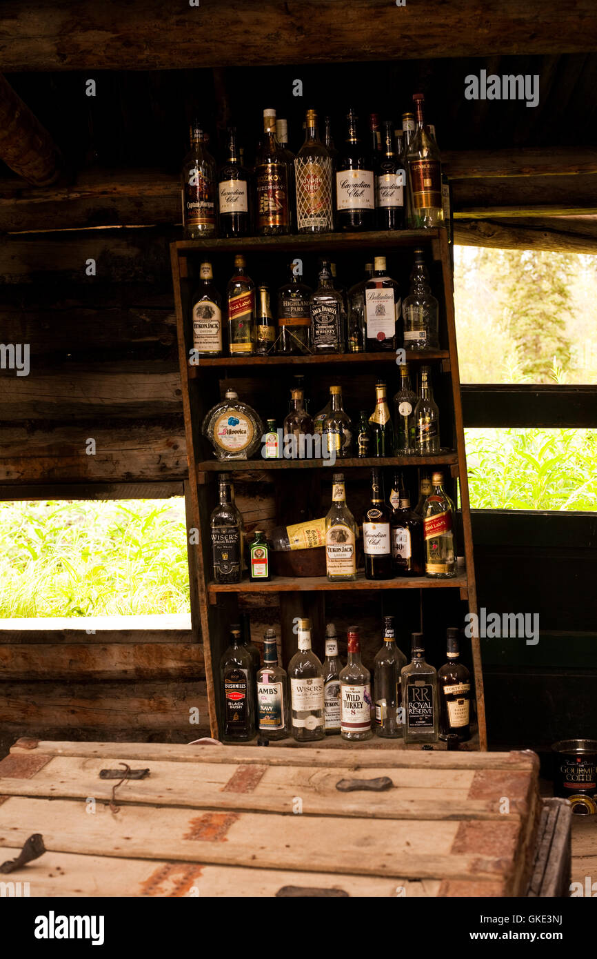 Collection of empty liquor bottles Stock Photo Alamy