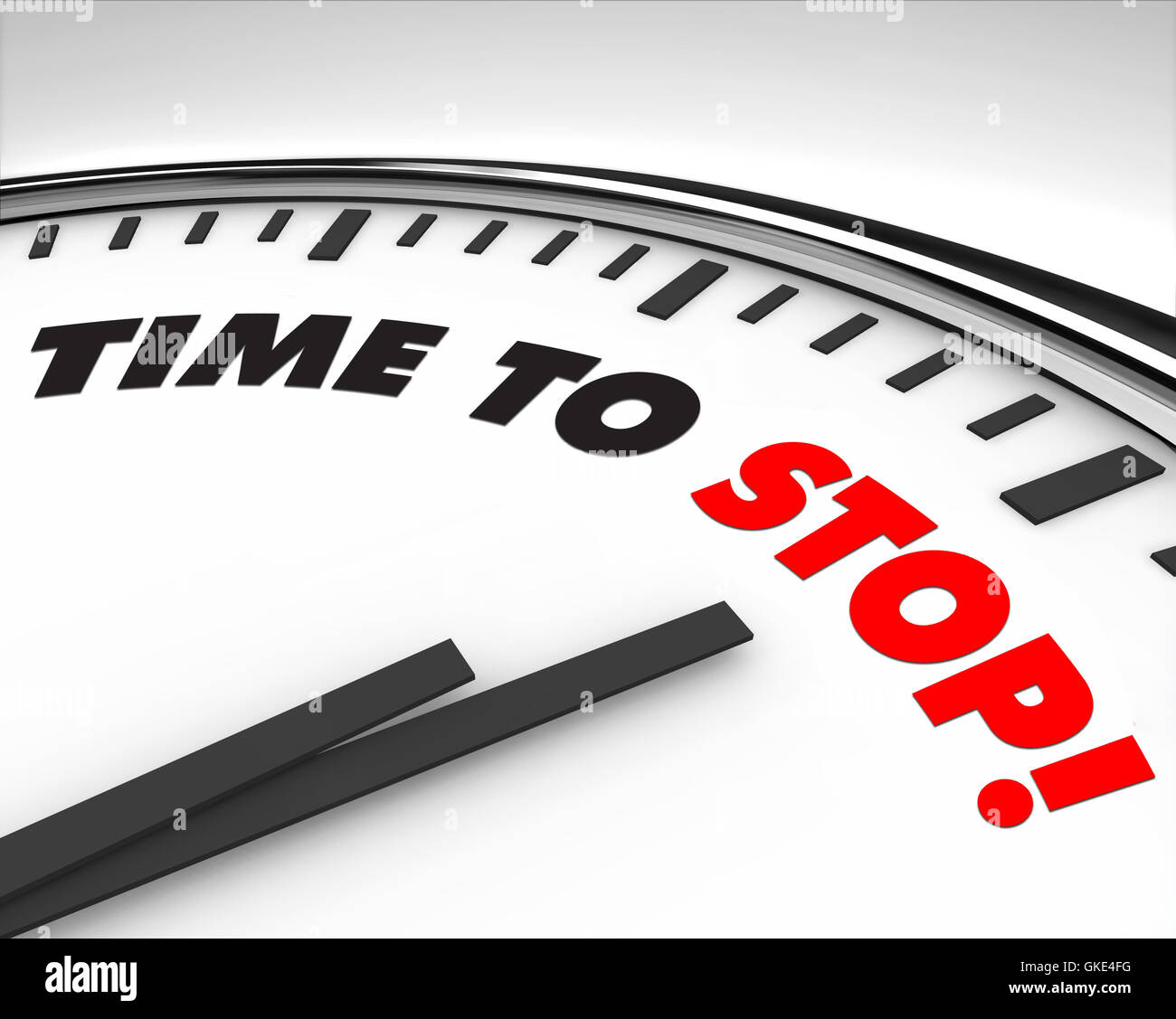Time to Stop - Clock Stock Photo
