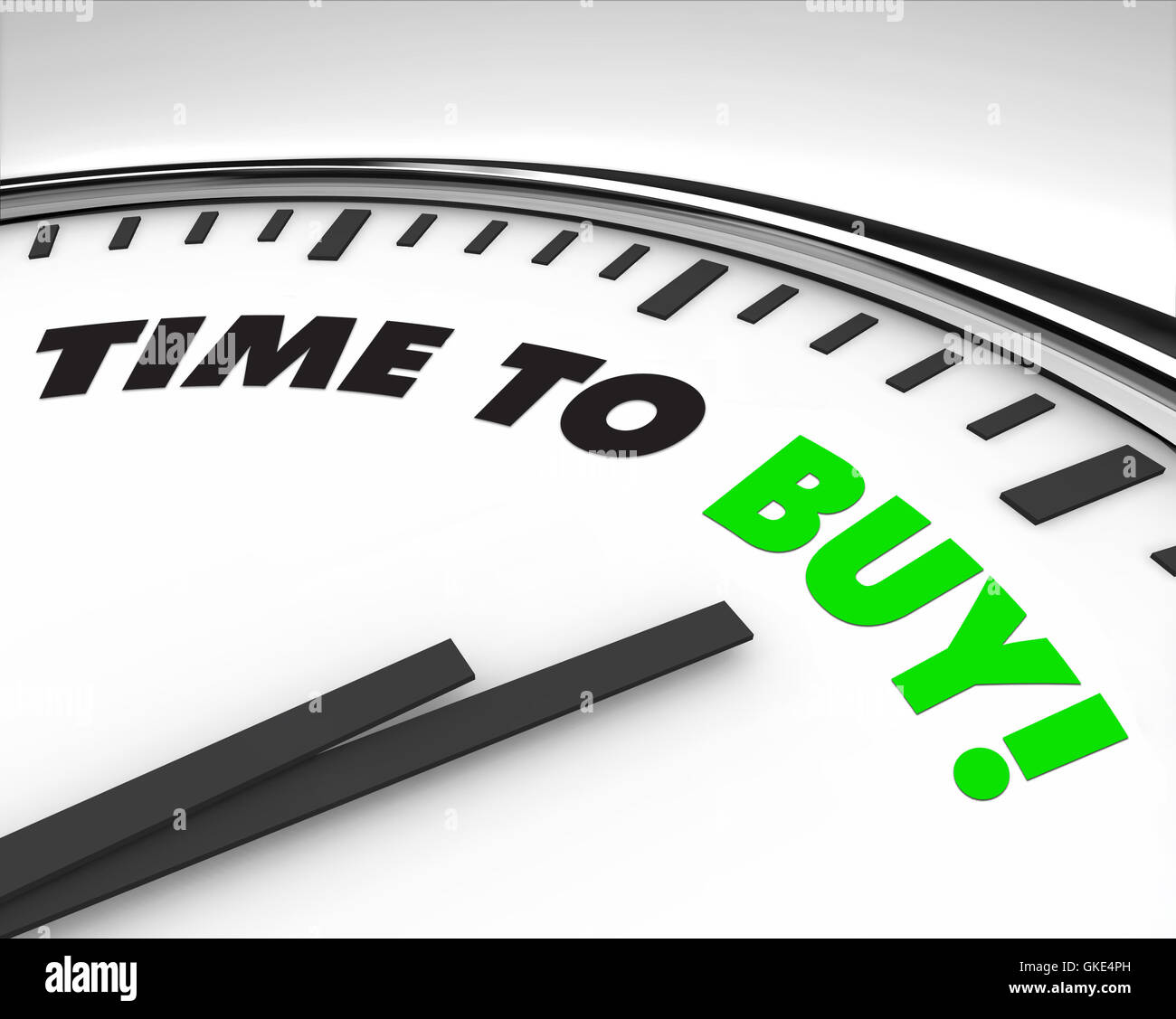 Time to Buy - Clock Stock Photo - Alamy