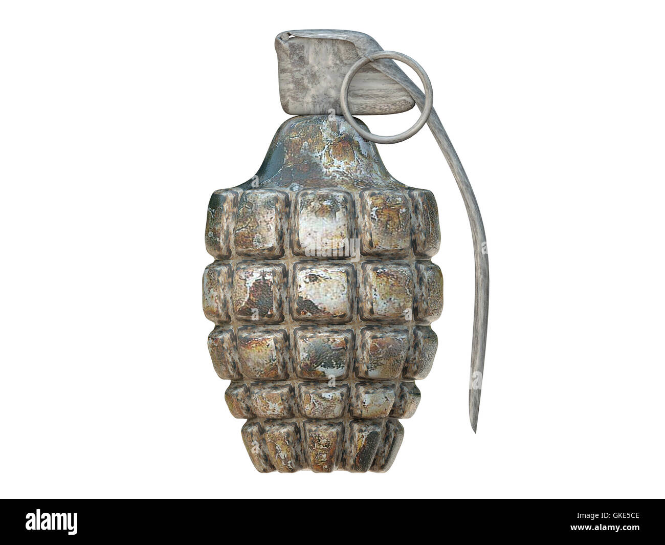 grenade isolated on white background Stock Photo