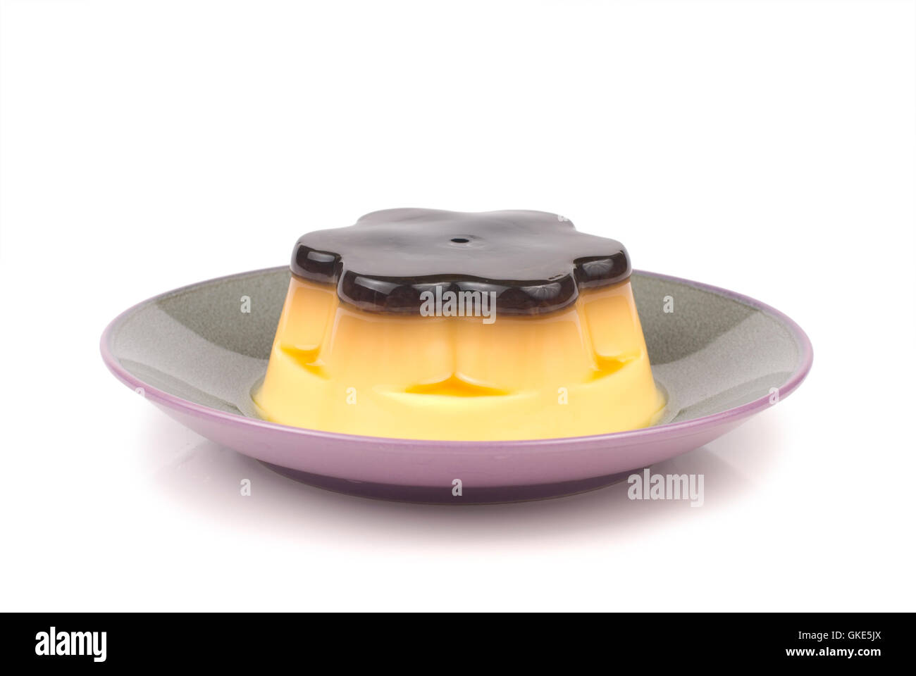 isolated Delicious egg pudding in the dish Stock Photo Alamy