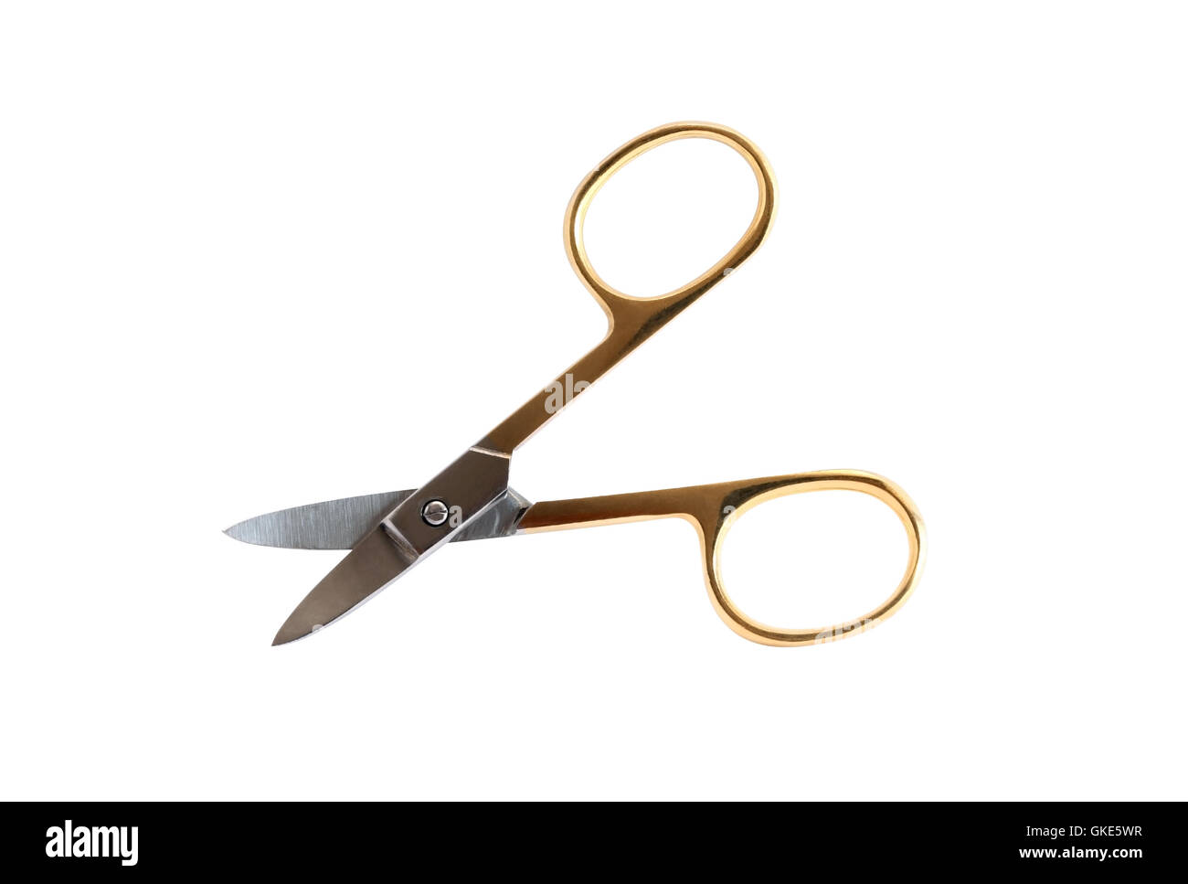 Manicure Scissors On White Stock Photo