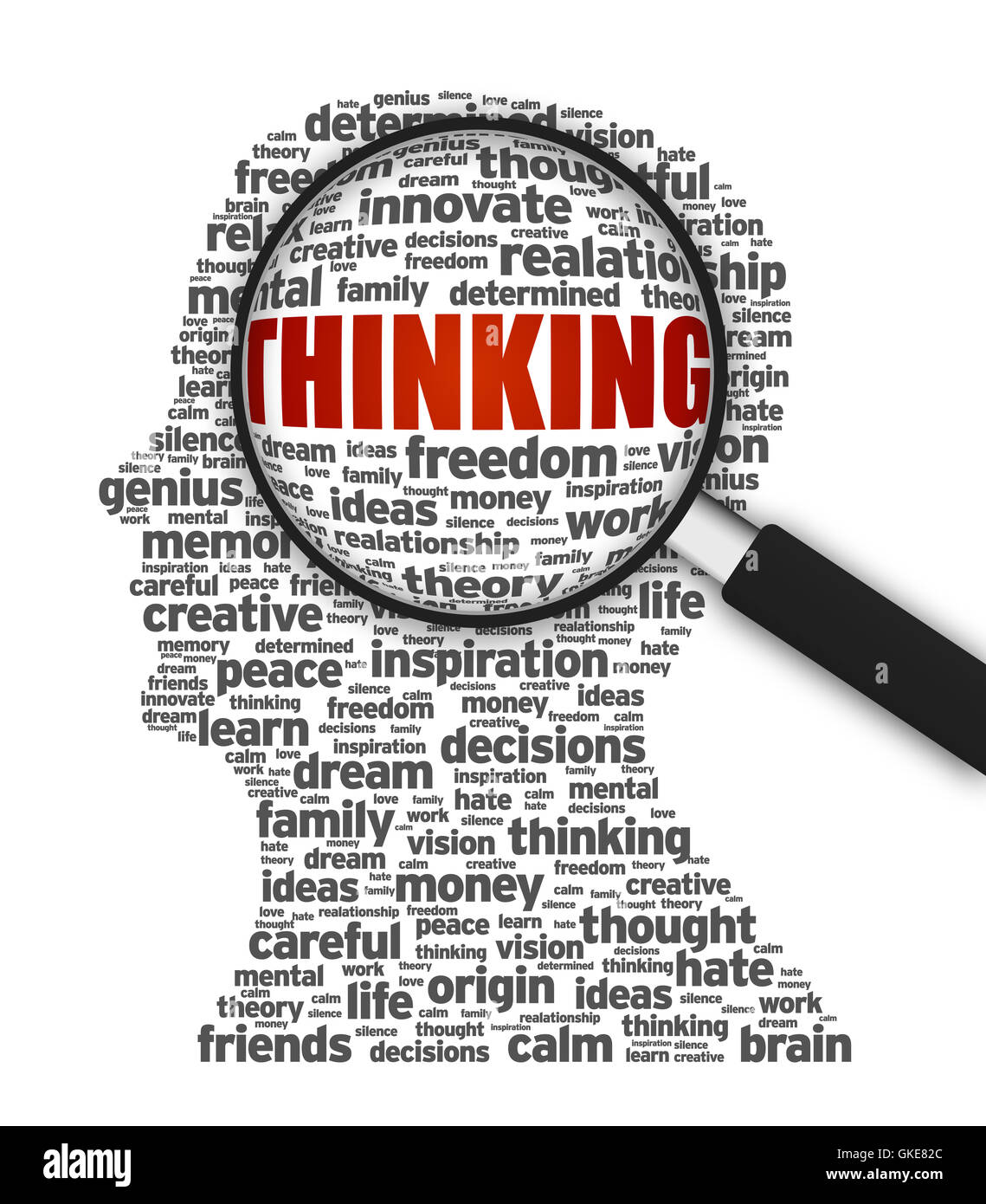 Magnifying Glass Thinking Stock Photo Alamy