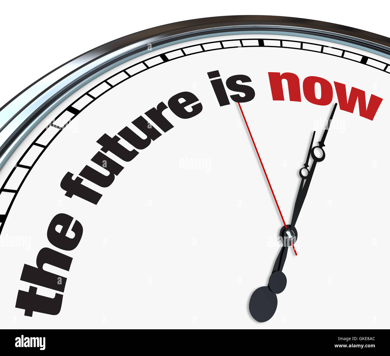 The Future is Now Ornate Clock Stock Photo Alamy