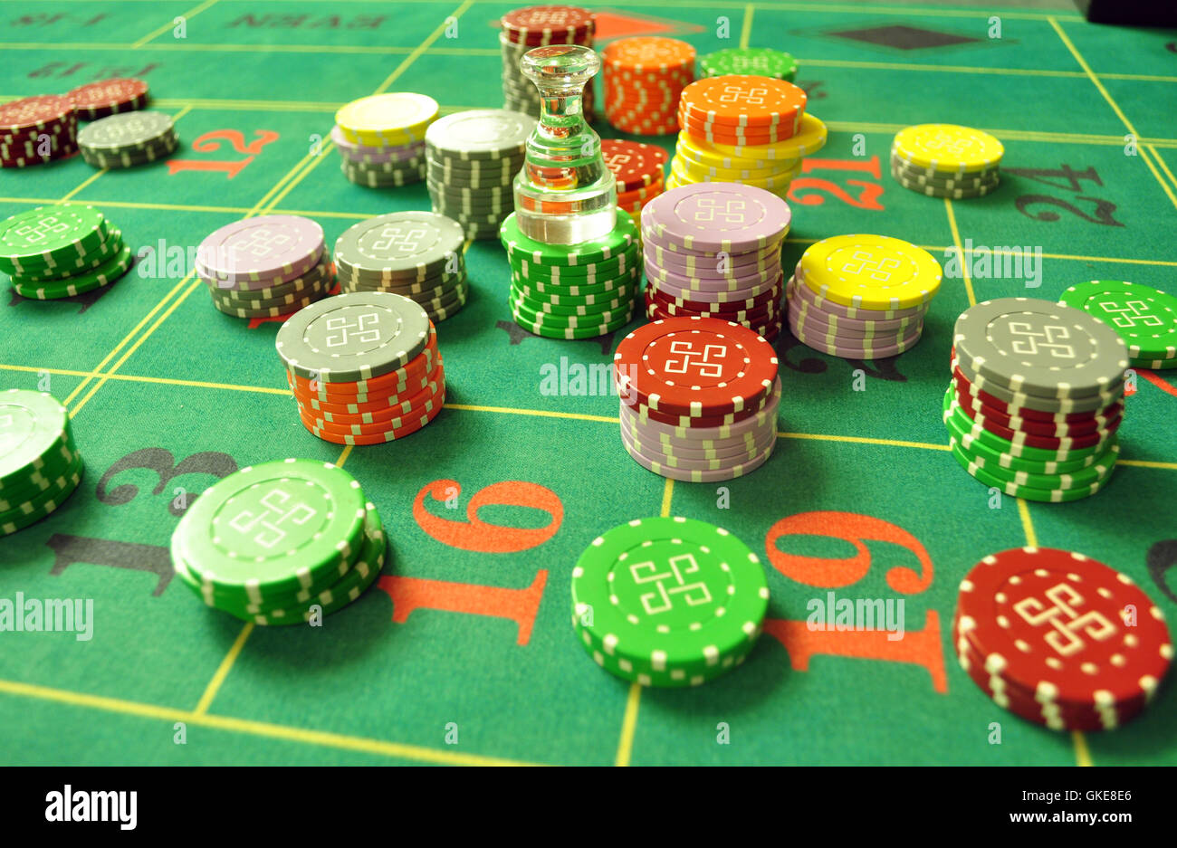 casino chips Stock Photo