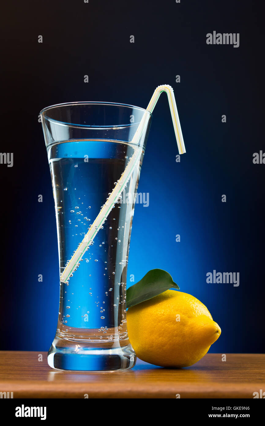 mineral water and lemon Stock Photo Alamy