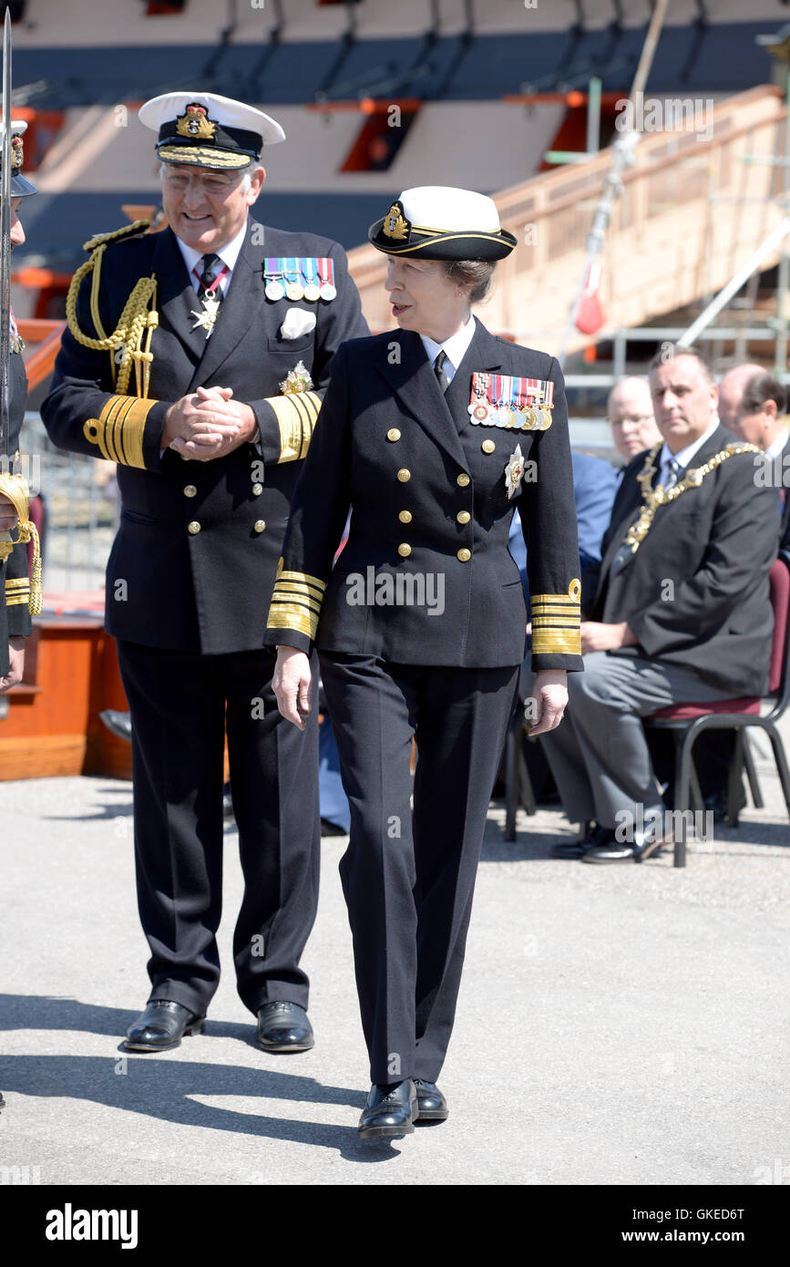 The unveiling of the restored HMS Hood ships bell at Portsmouth ...