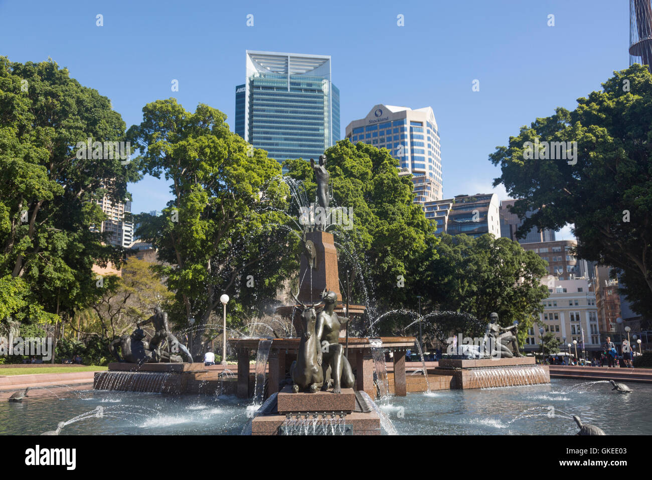 Archibald fountain in Hyde Park, Sydney,Australia Stock Photo Alamy