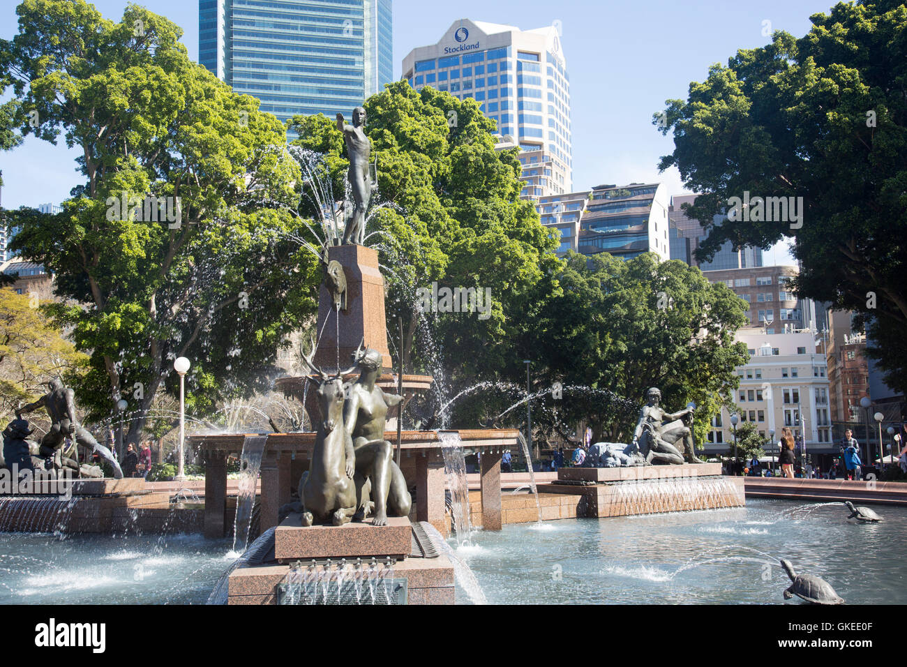 Archibald fountain in Hyde Park, Sydney,Australia Stock Photo Alamy